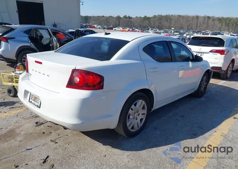 2014 Dodge Avenger Se из США, поврежденный, VIN 1C3CDZAB4EN203123